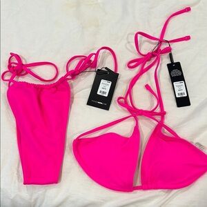 Fashion Nova Hot Pink Bikini Set